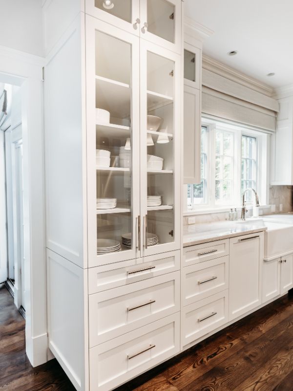 Custom White Kitchen Cabinets