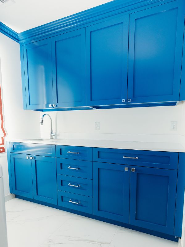 Custom Blue Cabinets